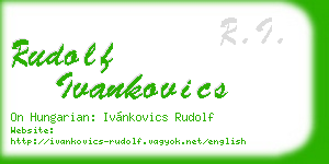 rudolf ivankovics business card